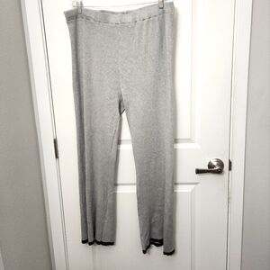 5/$30 Fashion Nova Gray Ribbed Lounge Pants with Black Trim